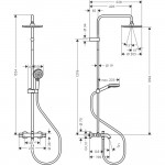 Душевая система наружного монтажа Hansgrohe Vernis Blend 200 Showerpipe Ecosmart 26079000 Душевая система наружного монтажа Hansgrohe Vernis Blend 200 Showerpipe Ecosmart 26079000
